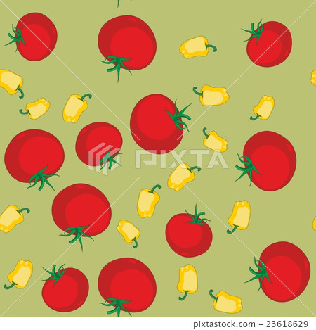 Yellow pepper and tomato seamless texture 563 Yellow pepper and tomato seamless texture 563 23618629