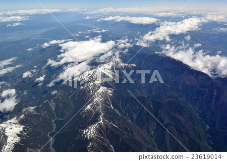 Southern Alps Shirane Misan viewed from the sky Southern Alps Shirane Misan viewed from the sky 23619014