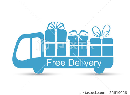 Free delivery flat icon 23619638