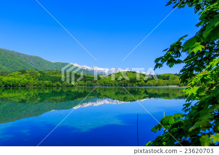 Aoki Lake and Snowy Mountain 2 23620703