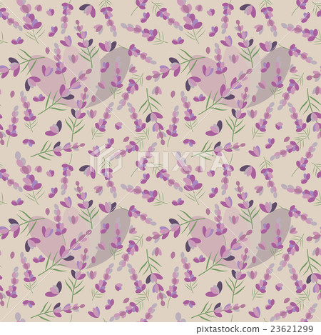 Seamless pattern of lavender flowers Seamless pattern of lavender flowers 23621299