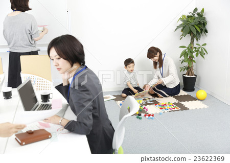 Child-rearing support Working mother-friendly company 23622369