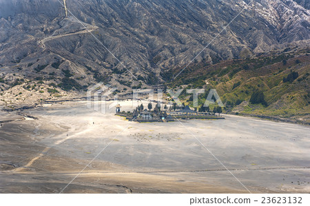 Candi Bentar temple view of mount Bromo Candi Bentar temple view of mount Bromo 23623132