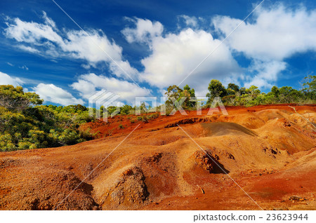 Famous red dirt of Waimea Canyon in Kauai 23623944
