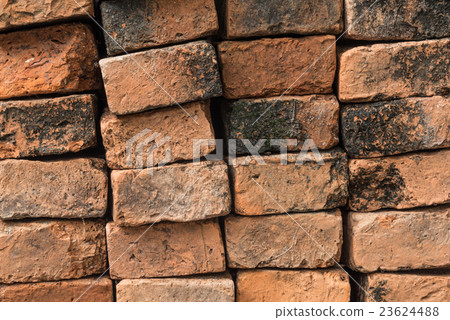 close up stack of grunge brick background close up stack of grunge brick background 23624488