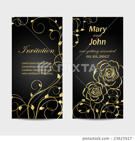 Set of wedding invitation cards design. 23625917