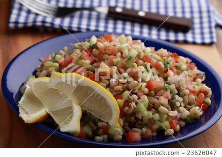 Tabbouleh salad with mung beans and vegetables 23626047