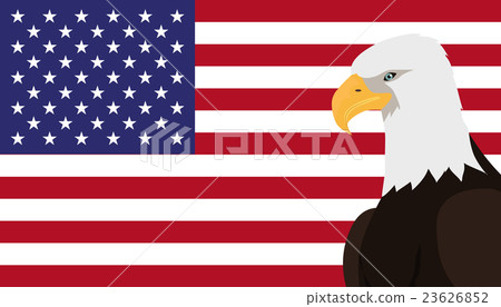 Bald Eagle Flat Design Vector Illustration - Stock Illustration ...