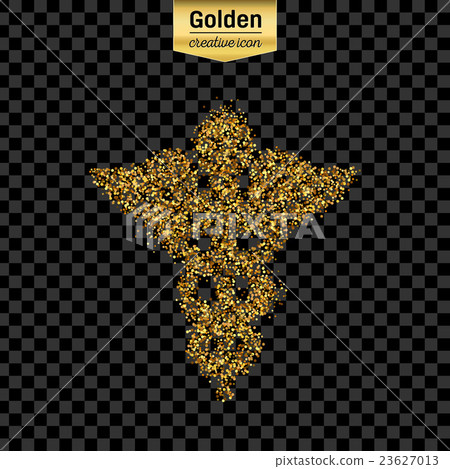 Stock Illustration: Gold glitter vector object