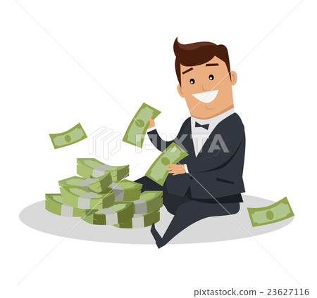 Man Character With Money Vector Illustration Man Character With Money Vector Illustration 23627116