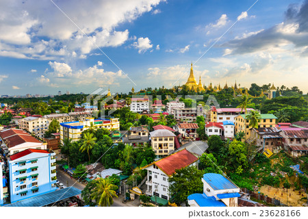 Yangon, Myanmar City Skyline 23628166
