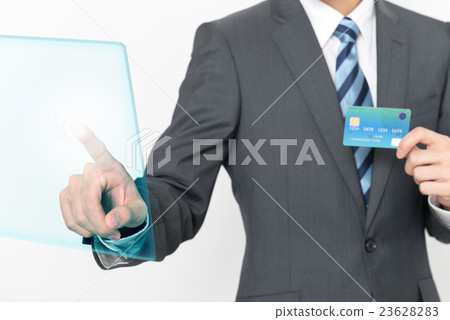 Touch panel operation, image of fingerprint authentication 23628283