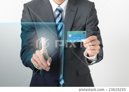 Touch panel operation, image of fingerprint authentication 23628285