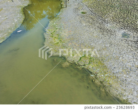 Drought pond with less water Drought pond with less water 23628693