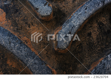 Old tire texture of tractor truck Old tire texture of tractor truck 23628704