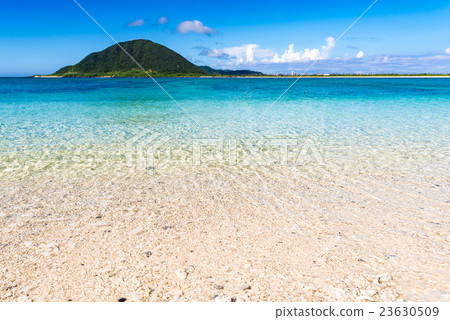 Beach, sea, landscape, Okinawa. 23630509