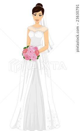 Girl Bride Gown Bouquet Girl Bride Gown Bouquet 23630791