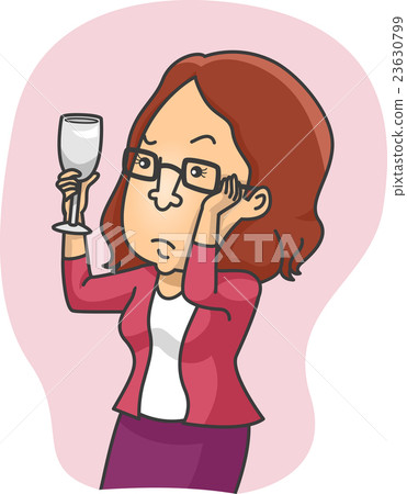 Girl Glass Inspect Wine 23630799