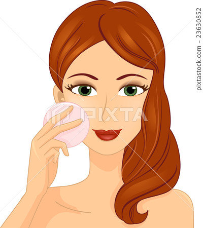 Girl Powder Apply - Stock Illustration [23630852] - PIXTA