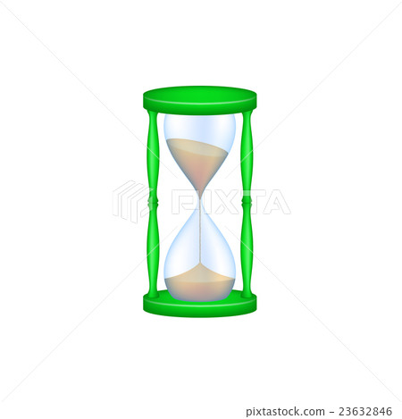 Sand glass in green design and blue glass Sand glass in green design and blue glass 23632846