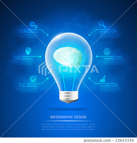 Design Idea lightbulb Infographic concept, 23633339