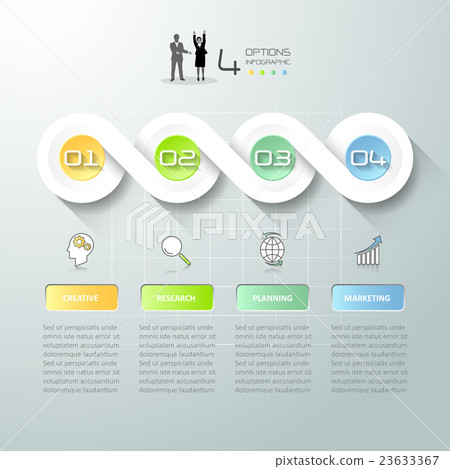 Abstract 3d infographic 4 options, Abstract 3d infographic 4 options, 23633367