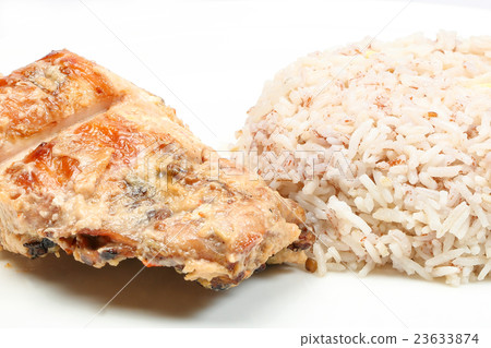 Nasi Dagang Red Rice cooked with coconut Nasi Dagang Red Rice cooked with coconut 23633874