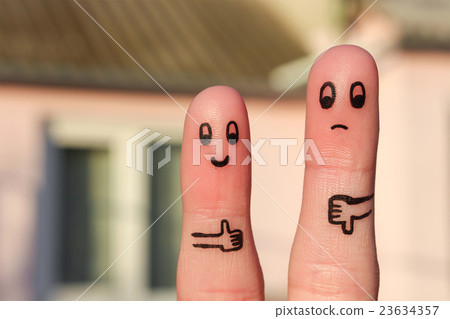 Finger art of couple Finger art of couple 23634357