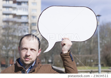 a man with a sign a man with a sign 23634511