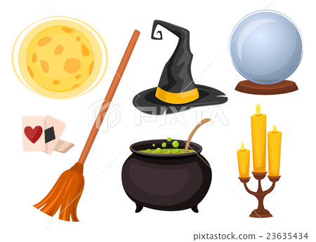 Set of icons for divination and magic tricks 23635434