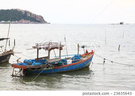 Old fishing boat of villager 23635643