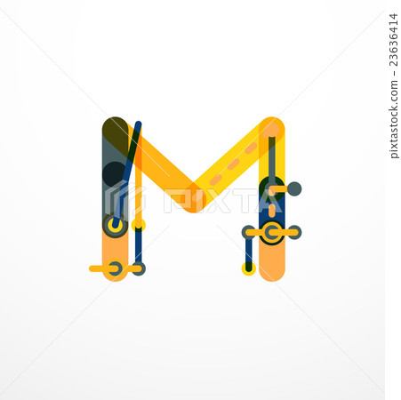 Abstract line design letter logo - Stock Illustration [23636414] - PIXTA