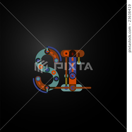 Abstract line design letter logo - Stock Illustration [23636419] - PIXTA