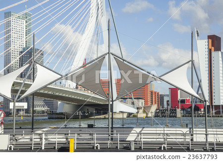 view to Rotterdam city harbour, future 23637793