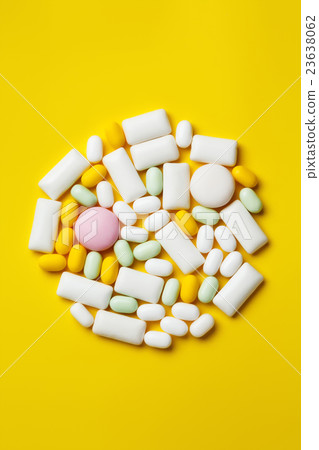 Assortment of chewing gums and candies Assortment of chewing gums and candies 23638062