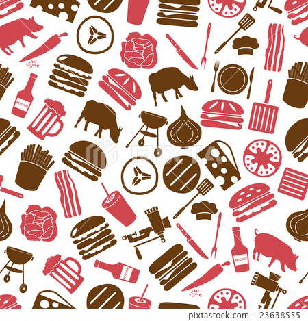 hamburger theme modern simple icons pattern eps10 23638555
