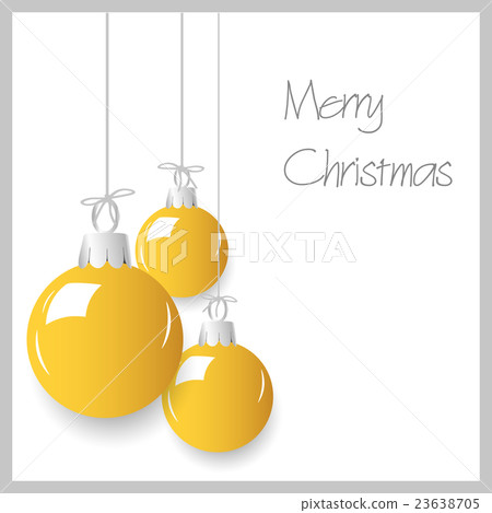 shiny yellow christmas decoration baubles hanging 23638705