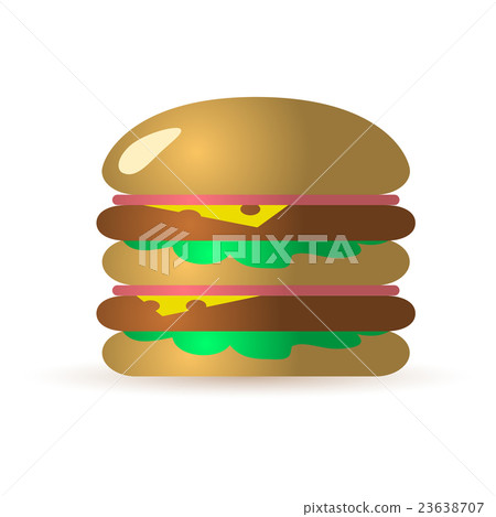 one big isolated tasty hamburger  23638707