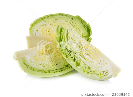 cut fresh cabbage on white background 23639345