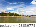 Bratislava Castle on  hill over the Danube River 23639773