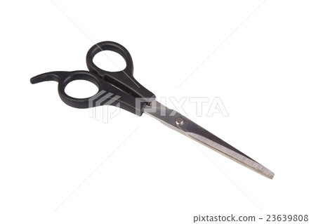 Steel scissors with black handles 23639808