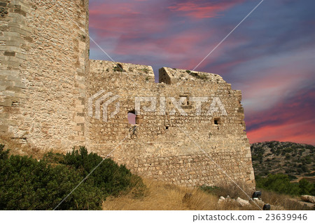 Medieval Castle of Kritinia in Rhodes Greece Medieval Castle of Kritinia in Rhodes Greece 23639946