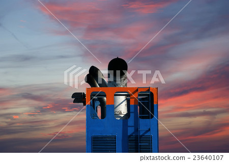 Details of the passenger ship on a sky Details of the passenger ship on a sky 23640107