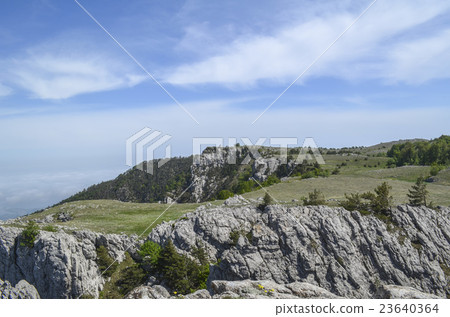 The tops of mountains of Crimea. The month of May The tops of mountains of Crimea. The month of May 23640364