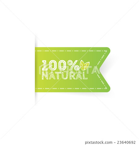 Logo Natural with leaves, natural product, organic 23640692