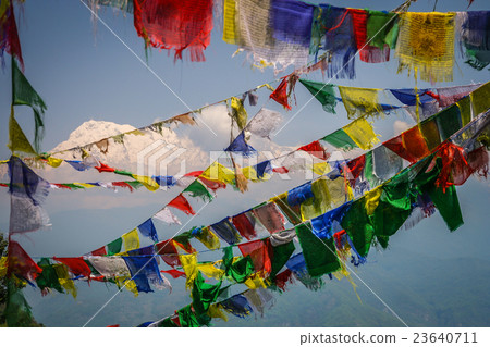 Annapurna and flags Annapurna and flags 23640711