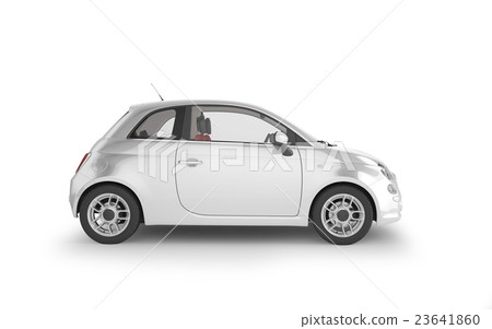 Samll car mock up on white background Samll car mock up on white background 23641860