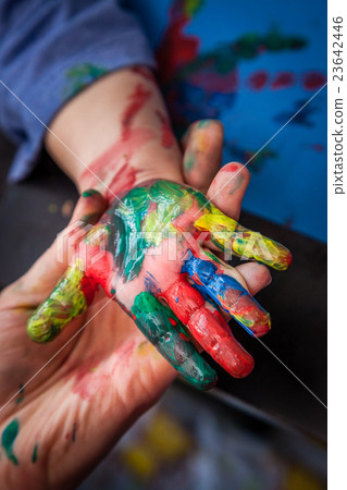 Painted hand 23642446