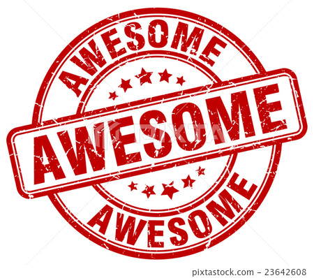 awesome red grunge round vintage rubber stamp-插圖素材 [23642608] - PIXTA圖庫