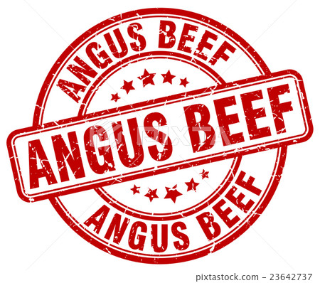 angus beef red grunge round vintage rubber stamp - Stock Illustration ...